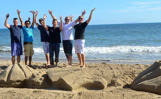 Zandsculpturen ☀ Klassenuitje